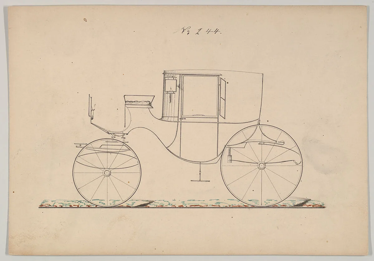 Design for Coupé, no. 244 ("Big Clarence on C springs") — Brewster & Co.|Channing Britton