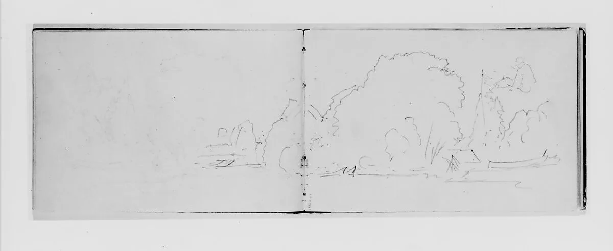 Outline of Trees (from Sketchbook X) — William Trost Richards