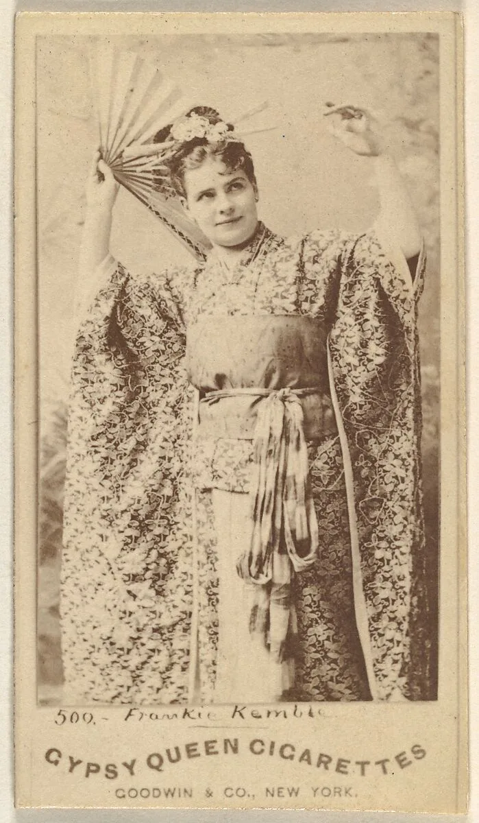 Frankie Kemble, from the Actors and Actresses series (N171) for Gypsy Queen Cigarettes — Goodwin & Company