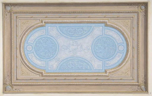 Design for a ceiling painted in filagree designs
