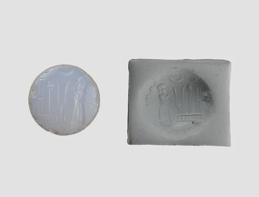 Stamp seal (conoid) with cultic scene