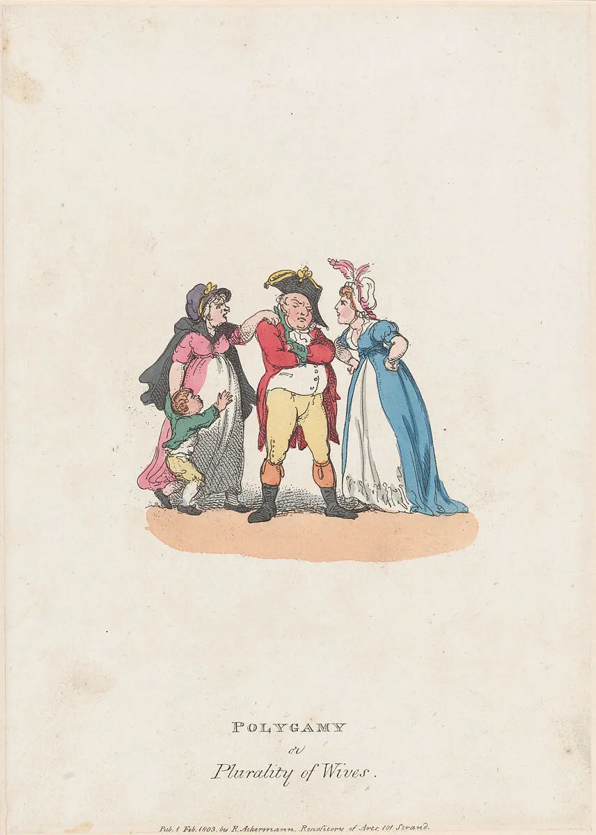 Polygamy, or Plurality of Wives — Thomas Rowlandson|Rudolph Ackermann, London