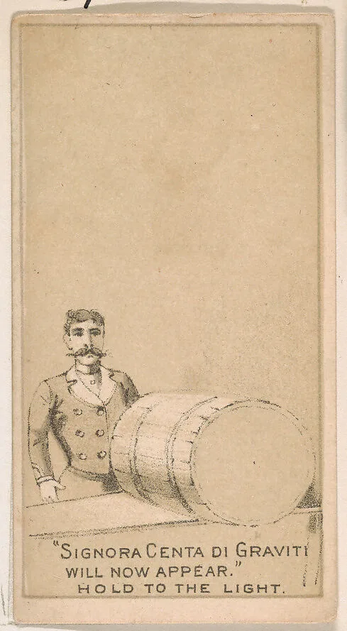 Signora Centa di Graviti..., from the Magic Changing Cards series (N223) issued by Kinney Tobacco Company — Kinney Brothers Tobacco Company