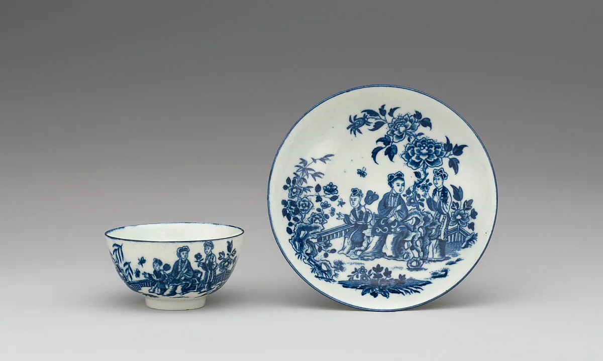 Cup and saucer — Worcester factory