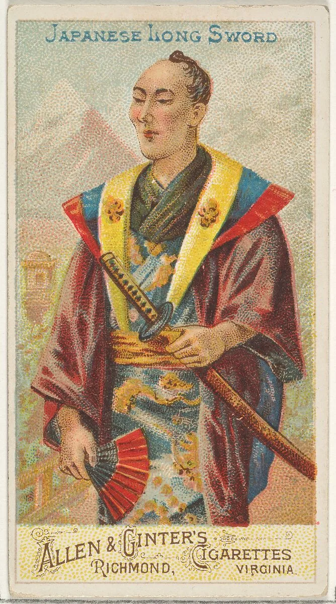 Japanese Long Sword, from the Arms of All Nations series (N3) for Allen & Ginter Cigarettes Brands — Allen & Ginter