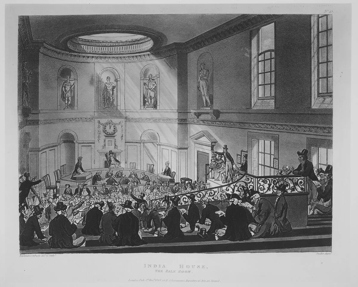 The Microcosm of London, Vol. II — Thomas Rowlandson|Rudolph Ackermann, London|William Henry Pyne|William Combe|George IV, King of Great Britain and Ireland|Edward Francis Burney|Thomas Williamson|Thomas Tomkins|Robert Ashby|Thomas Bensley|Joseph Constantine Stadler|Harrison and Rutter|John Bluck|Auguste Charles Pugin
