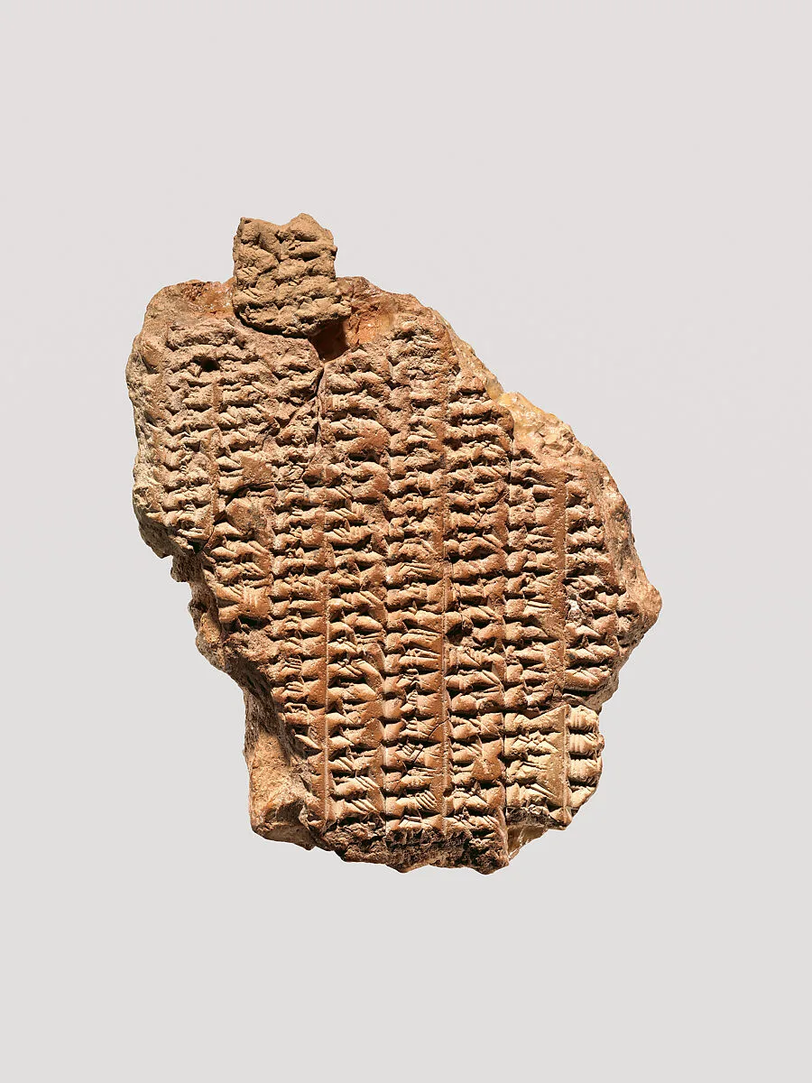 Cuneiform tablet: number-syllabary — Unknown