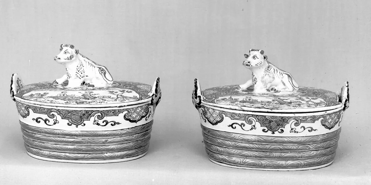 Pair of butter dishes — Unknown