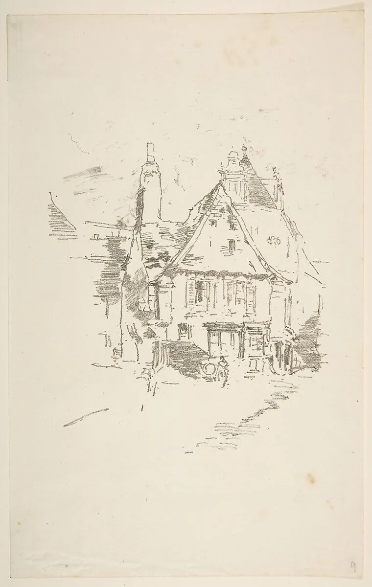 Gabled Roofs, Vitré — James McNeill Whistler