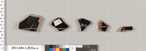 Terracotta fragments of kylikes (drinking cups)