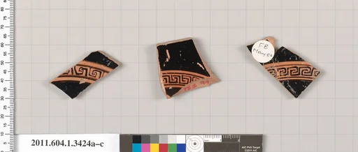 Terracotta fragments of kylikes (drinking cups)