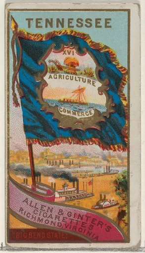 Tennessee, from Flags of the States and Territories (N11) for Allen & Ginter Cigarettes Brands