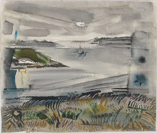 Sun and Gray Sea, Small Point, Maine — John Marin