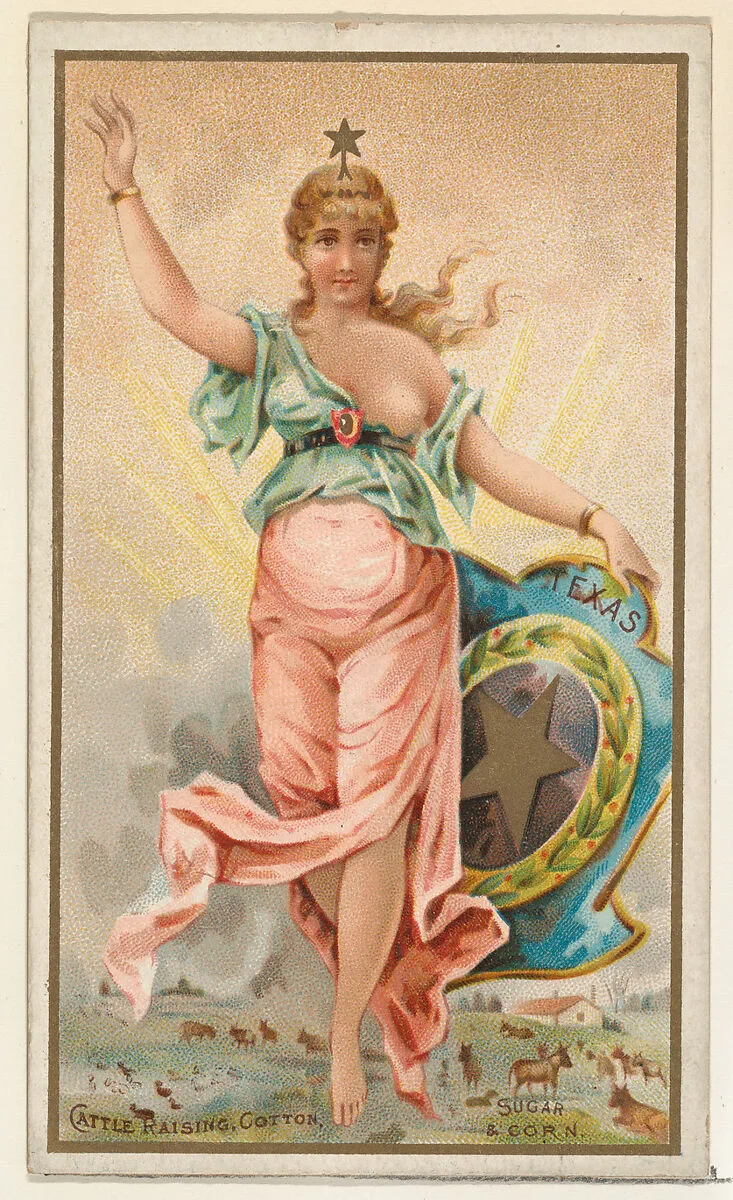 Texas, from the Industries of States series (N117) issued by Duke Sons & Co. to promote Honest Long Cut Tobacco — W. Duke, Sons & Co.