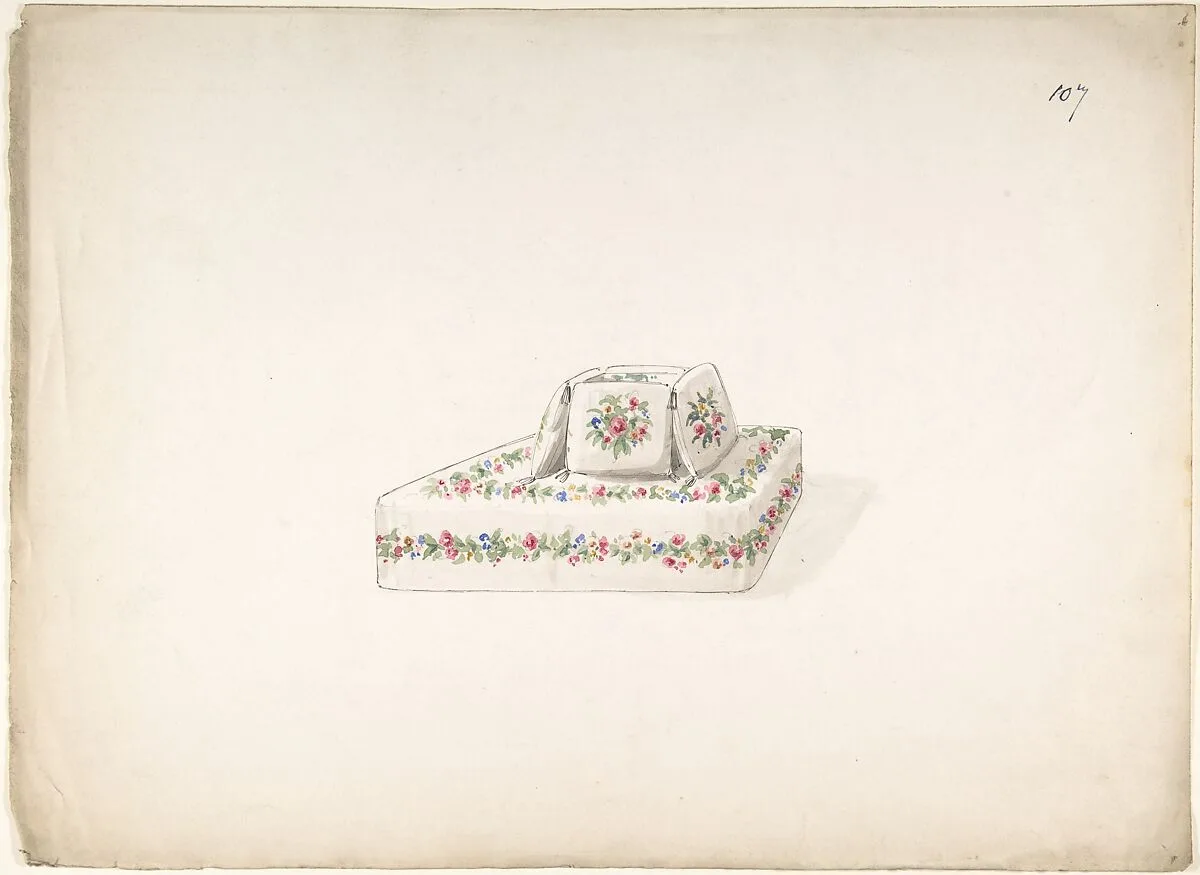 Design for Cushioned Bench — Charles Hindley and Sons
