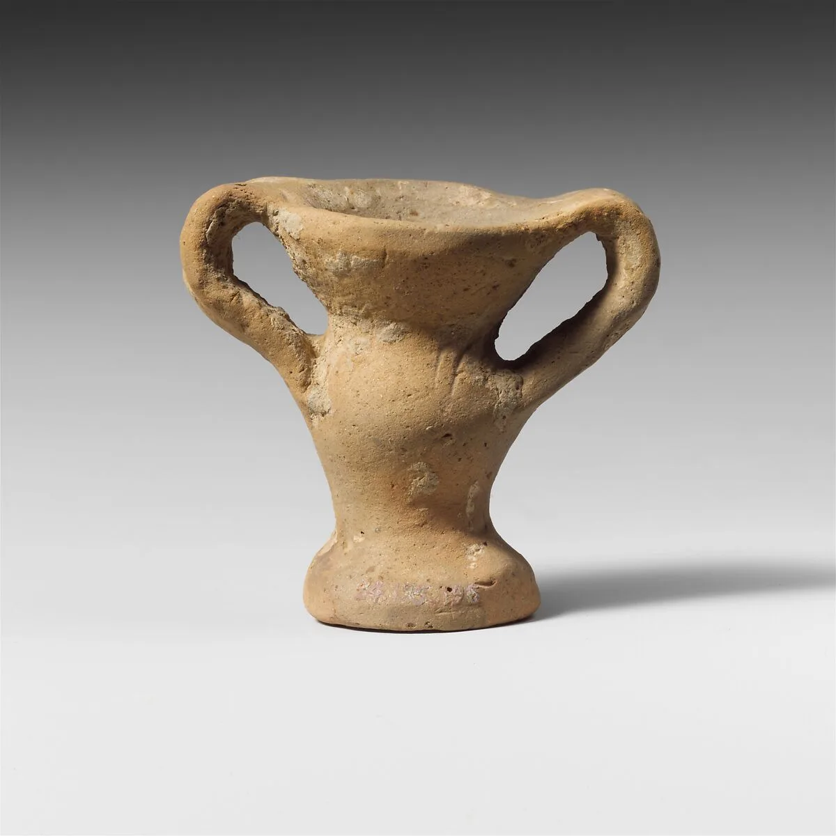 Terracotta miniature jar with two handles — Unknown