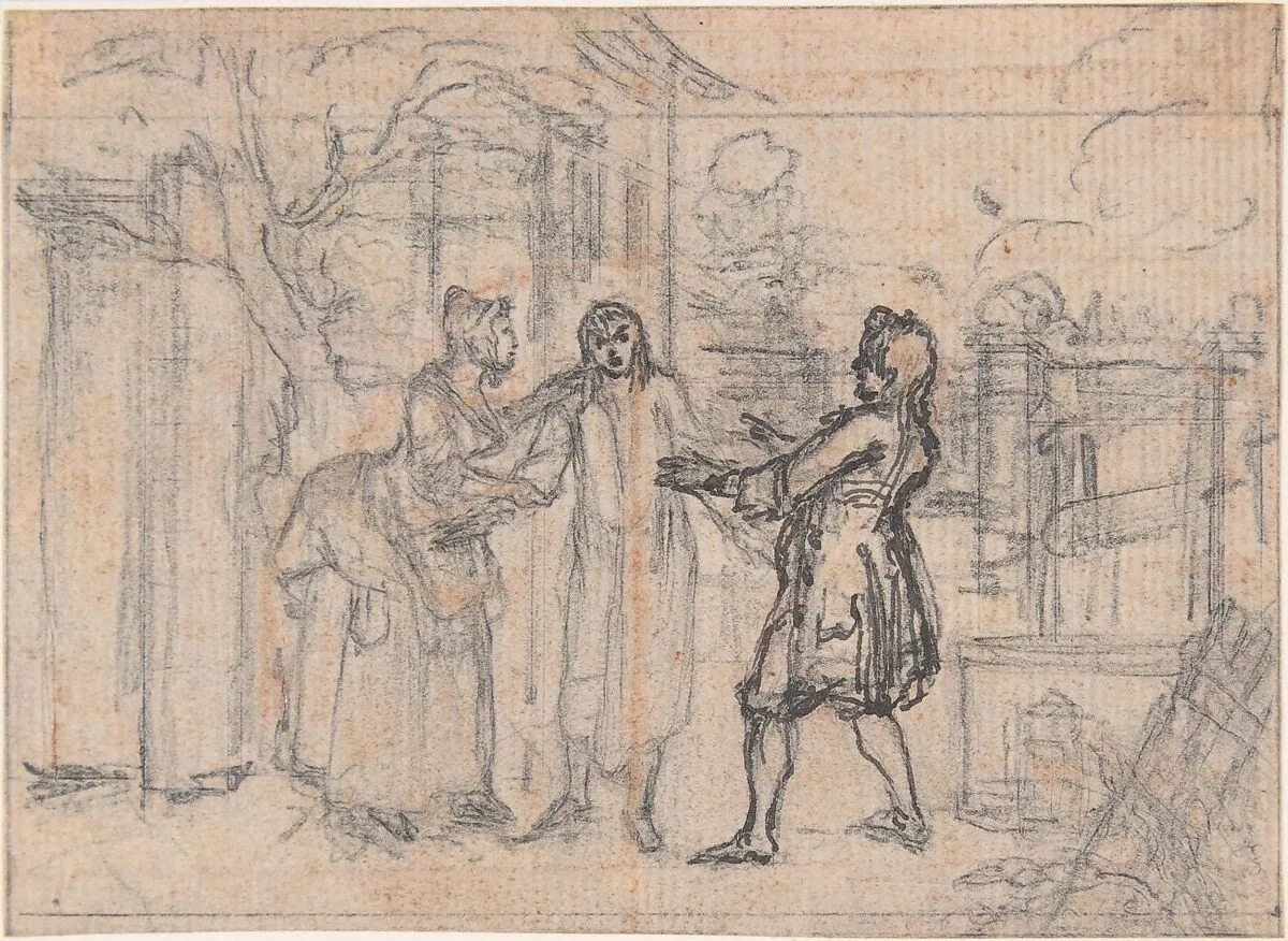 Study for an Engraving of "Songs in the Opera of Flora" — Hubert François Gravelot