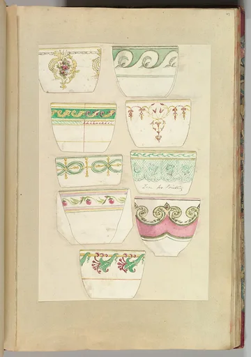 Nine Designs for Decorated Cups