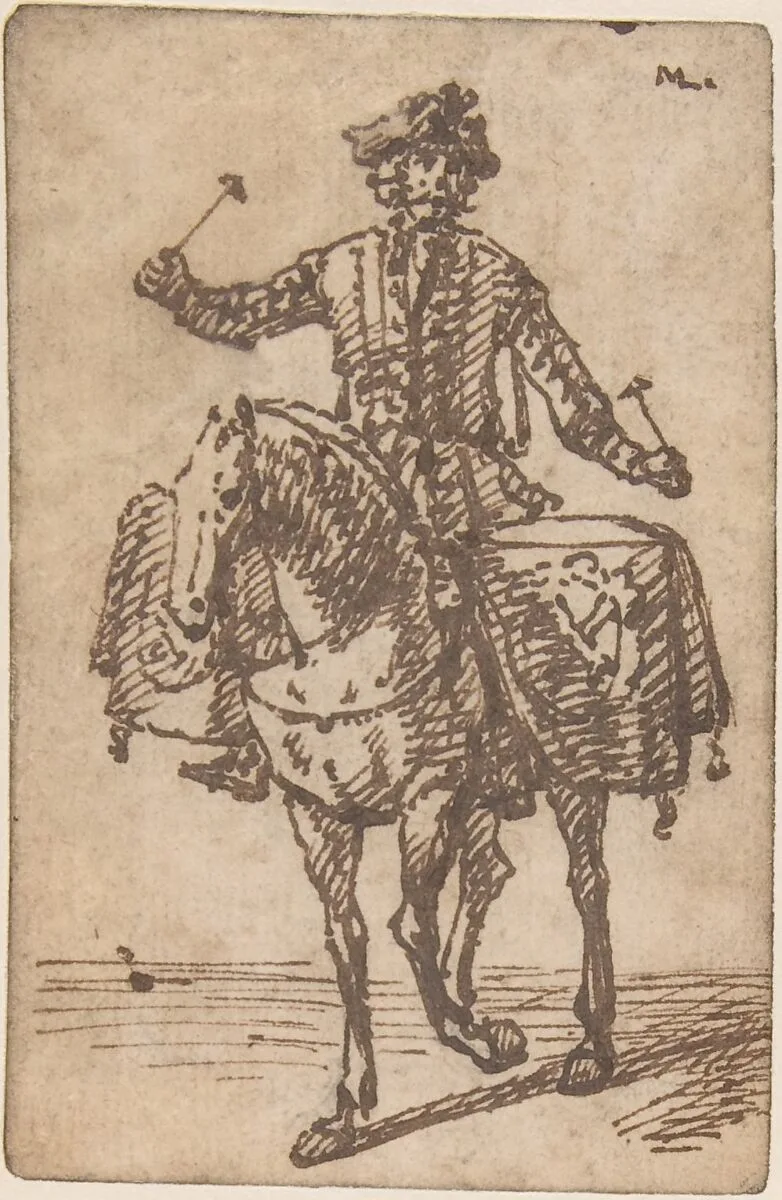A Mounted Drummer from the Front — Marcellus Laroon the Elder
