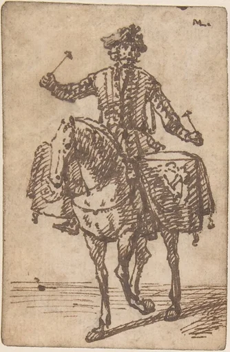 A Mounted Drummer from the Front