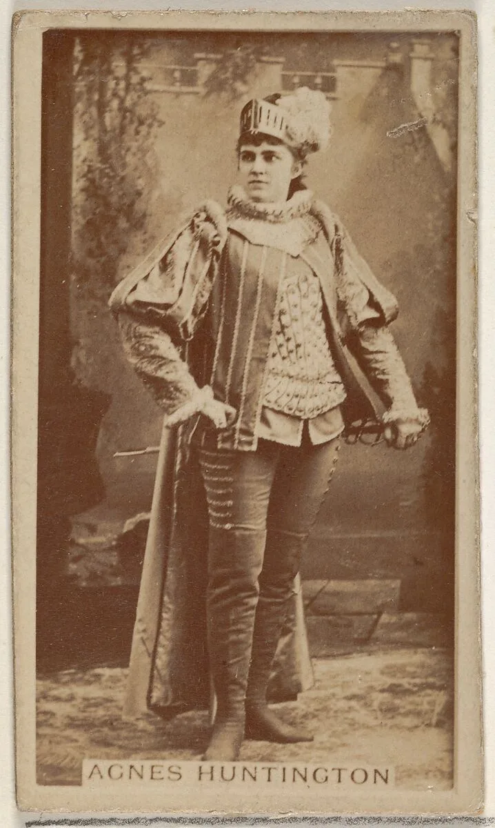 Agnes Huntington, from the Actors and Actresses series (N45, Type 8) for Virginia Brights Cigarettes — Allen & Ginter