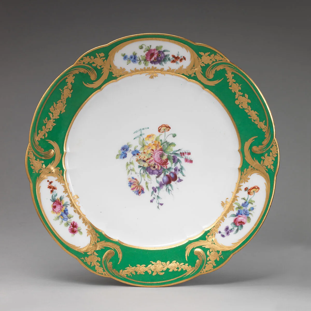Plate (assiette à palmes) (1 of 102) (part of a service) — Sèvres Manufactory|Jean-Jacques Pierre the Younger