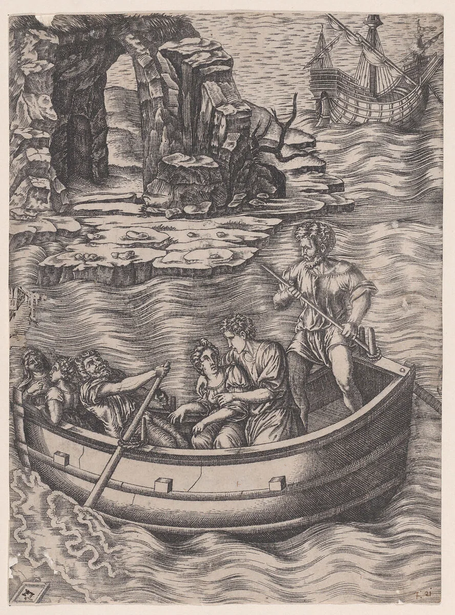The Bark — Agostino Veneziano (Agostino dei Musi)|Raphael (Raffaello Sanzio or Santi)