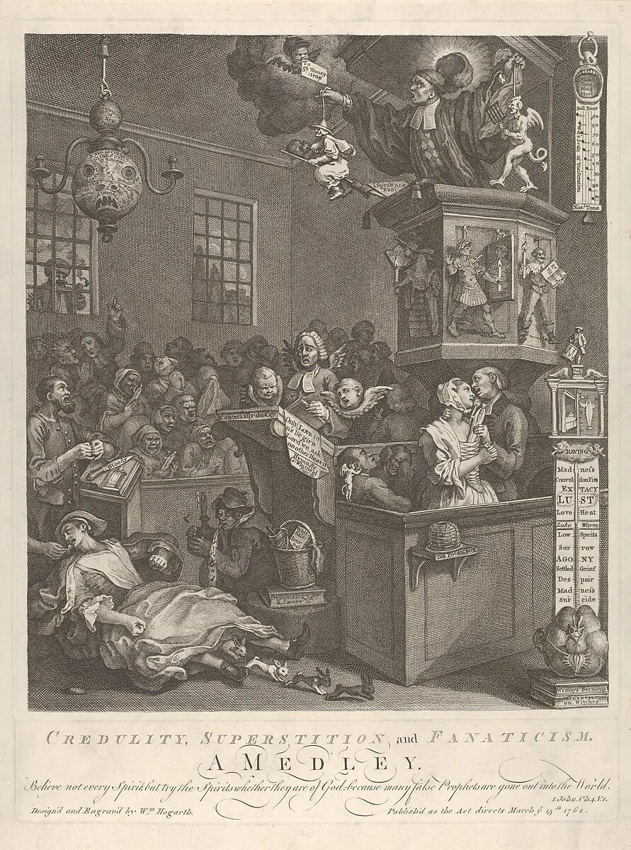 Credulity, Superstition, and Fanaticism — William Hogarth