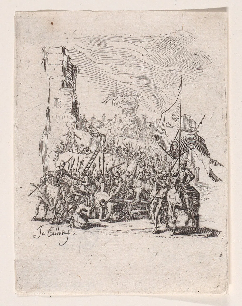 Le Portement de Croix (Jesus Carrying the Cross), from "La Petite Passion" (The Little Passion) — Jacques Callot