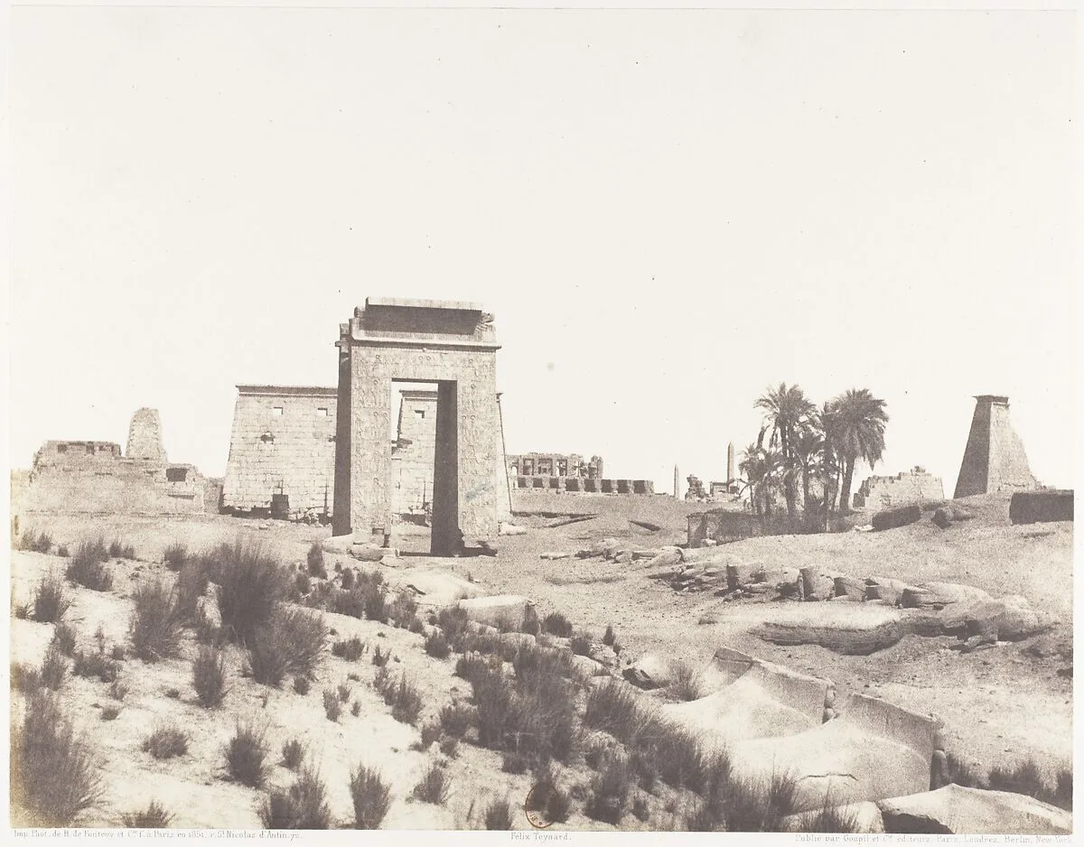 Karnak (Thèbes), Vue Générale des Ruines Prise du Point B — Félix Teynard|Imprimerie Photographique de H. de Fonteny et Cie