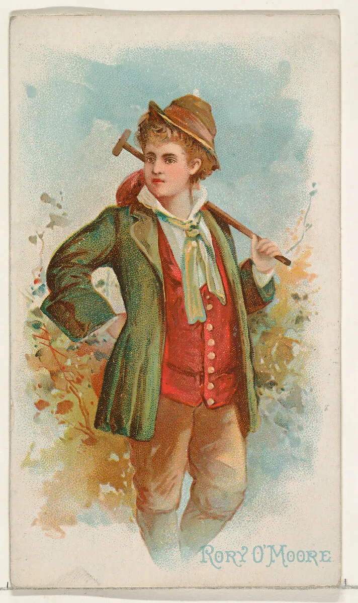 Rory O'Moore, from the Illustrated Songs series (N116) issued by W. Duke, Sons & Co. to promote Honest Long Cut Tobacco — W. Duke, Sons & Co.|American Tobacco Company|George S. Harris & Sons
