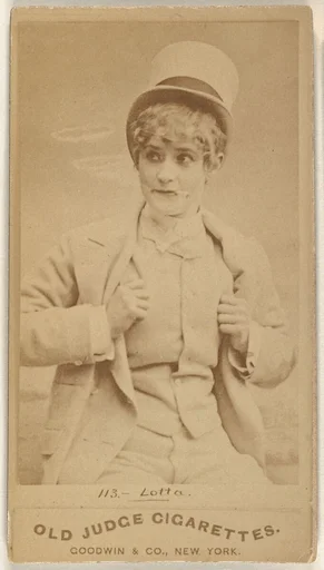 Lotta, from the Actors and Actresses series (N171) for Old Judge Cigarettes
