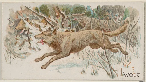 Wolf, from the Quadrupeds series (N21) for Allen & Ginter Cigarettes