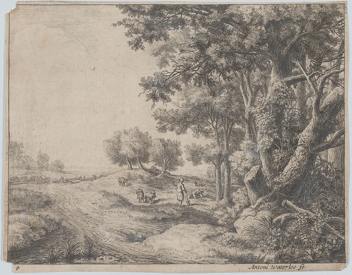 A Peasant with a Shovel — Anthonie Waterloo