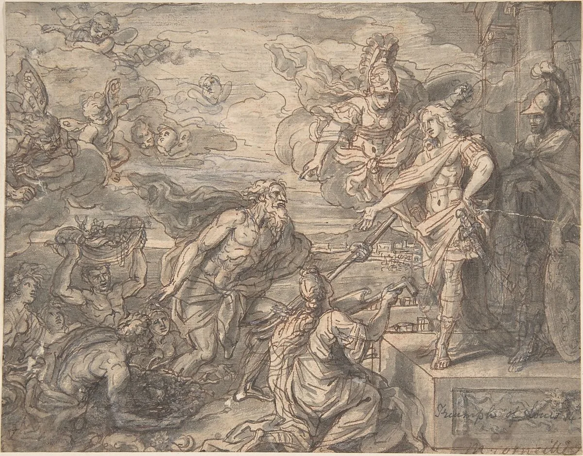 Neptune and other Marine Deities Paying Homage to Louis XIV — Michel Corneille the Younger|Michel Corneille the Elder