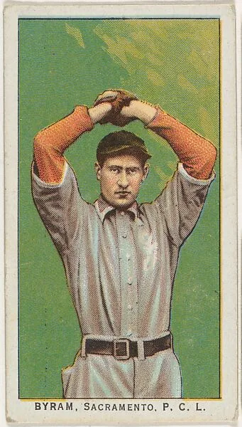 Byram, Sacramento, Pacific Coast League, from the "Obak Baseball Players" set (T212), issued by the American Tobacco Company to promote Obak Mouthpiece Cigarettes — American Tobacco Company