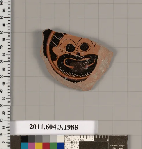 Terracotta fragment of a stemless cup (drinking cup)