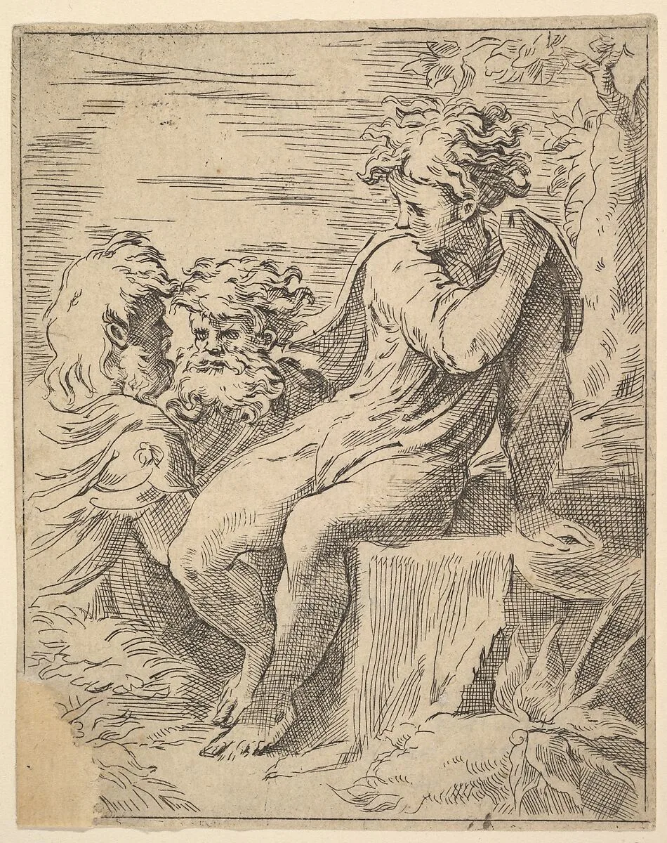 Youth with two Old Men — Anonymous, Italian, 17th century|Parmigianino (Girolamo Francesco Maria Mazzola)