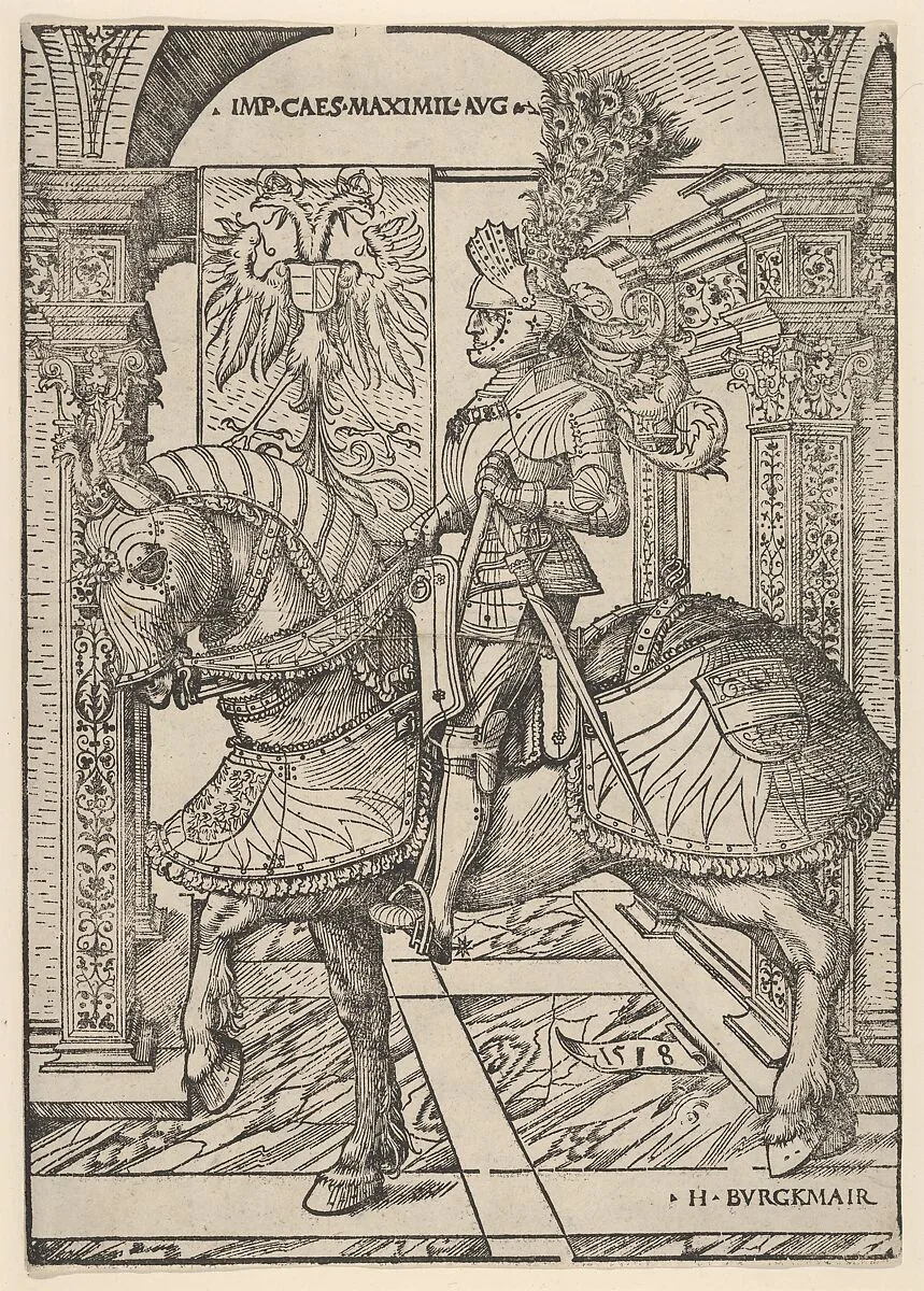 Emperor Maximilian I on Horseback — Hans Burgkmair