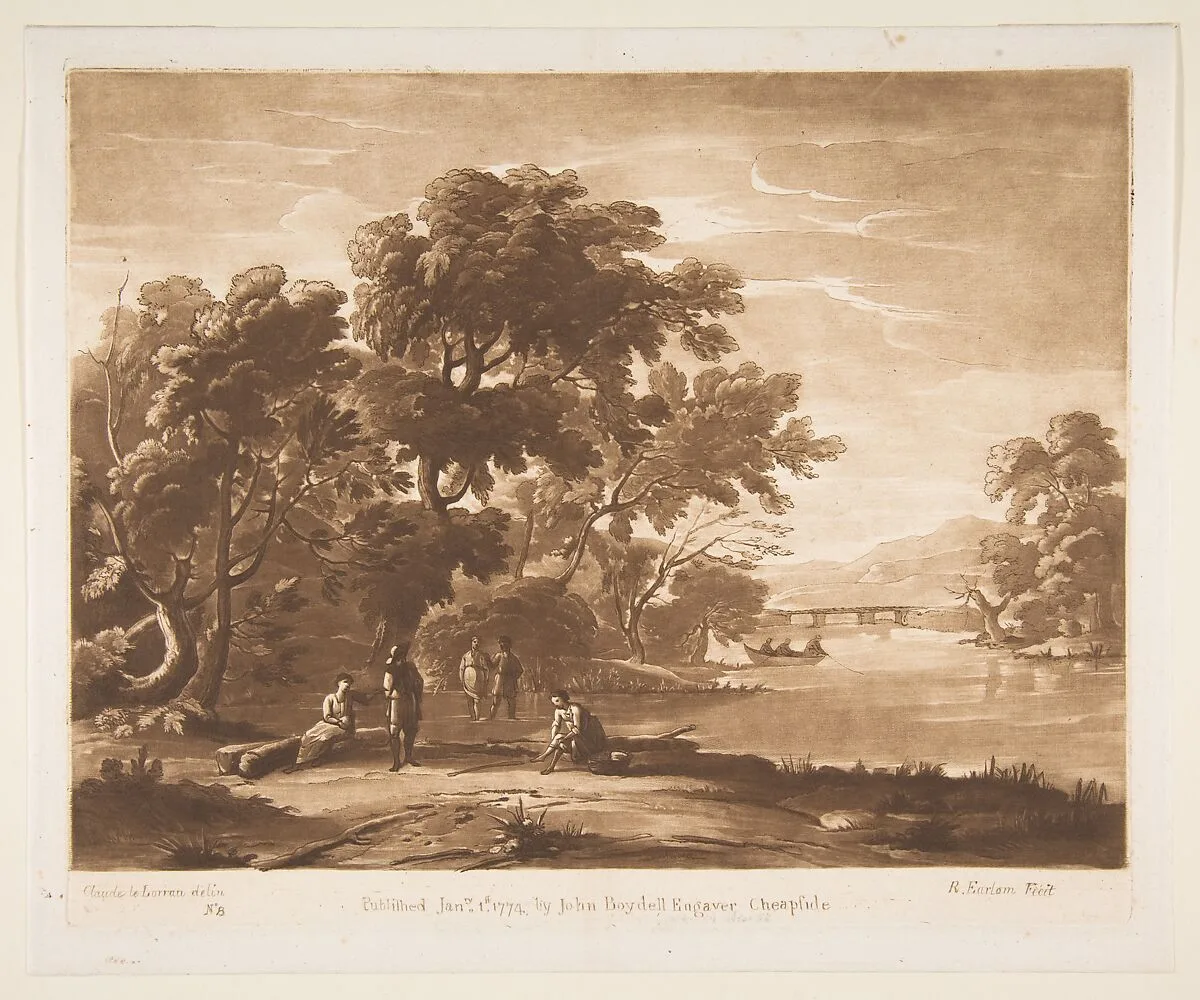Landscape with Figures — Claude Lorrain (Claude Gellée)|Richard Earlom|John Boydell