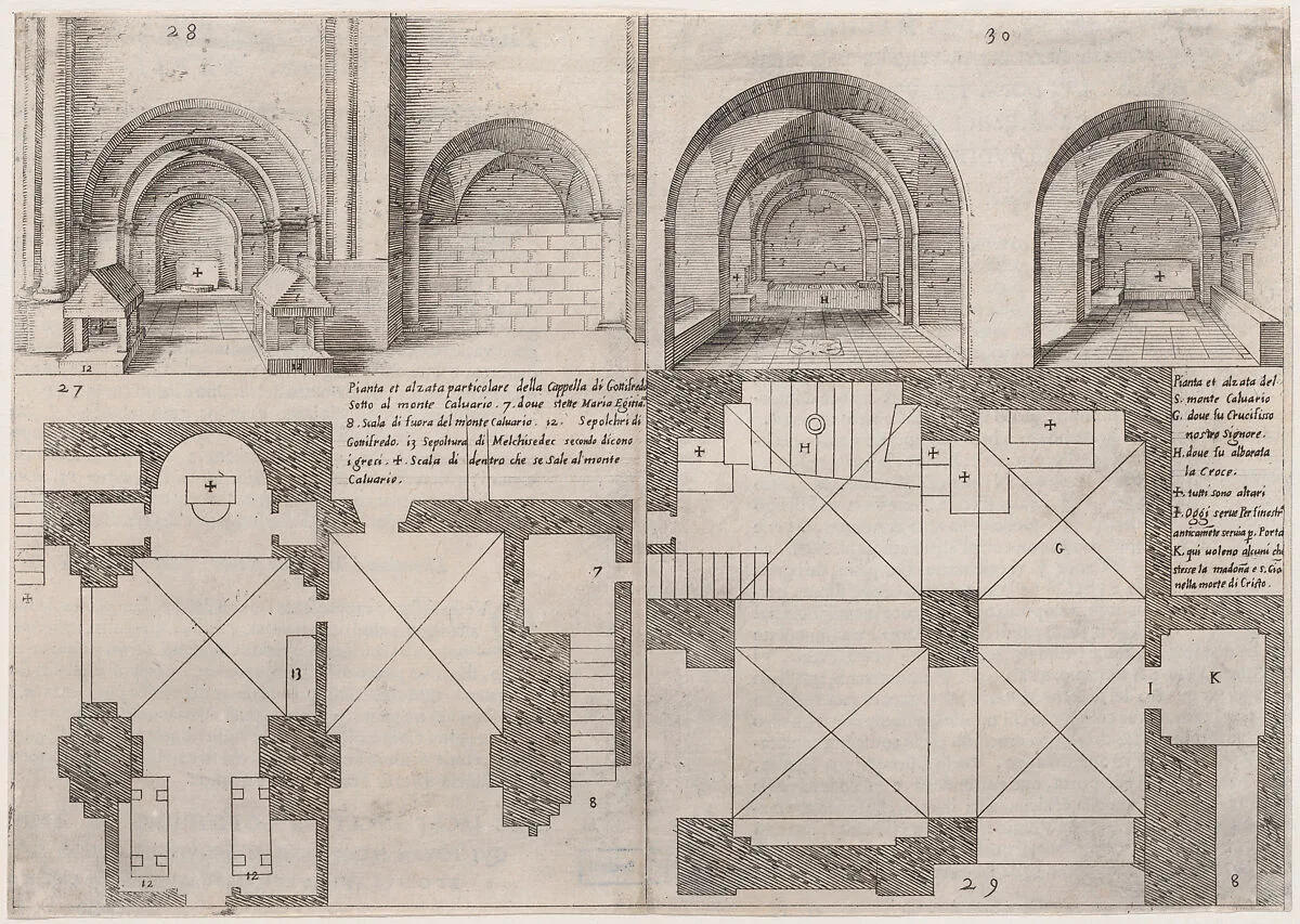 23rd Plate, from Trattato delle Piante & Immagini de Sacri Edifizi di Terra Santa (Treatise of the Plans & Images of the Sacred Buildings of the Holy Land) — Jacques Callot|Bernardino Amico|Pietro Cecconcelli