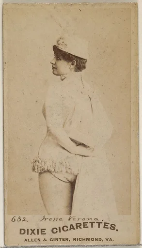 Card 632, Irene Verona, from the Actors and Actresses series (N45, Type 7) for Dixie Cigarettes