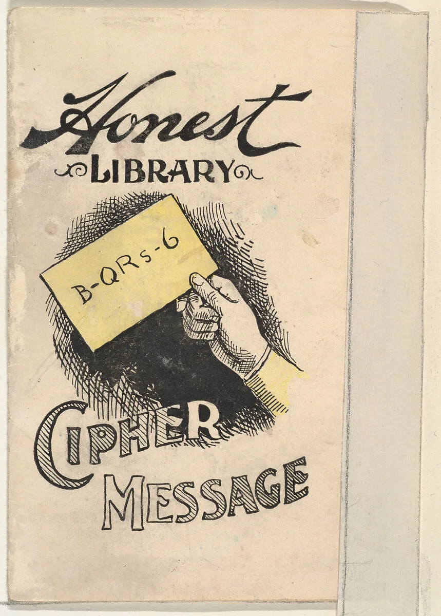Cipher Message, from the Honest Library series (N115) issued by Duke Sons & Co. to promote Honest Long Cut Tobacco — W. Duke, Sons & Co.|Donaldson Brothers