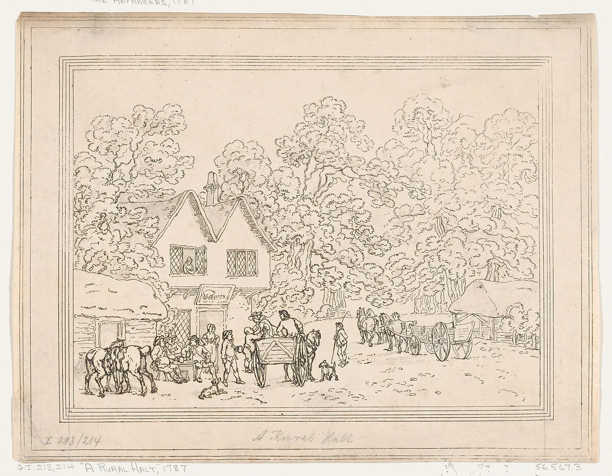 A Rural Halt — Thomas Rowlandson