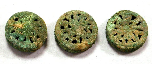 Openwork Copper Bead with Bird Design