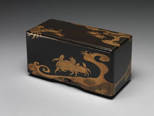 江戸時代 蟹波蒔絵箱|Box with Crabs and Waves