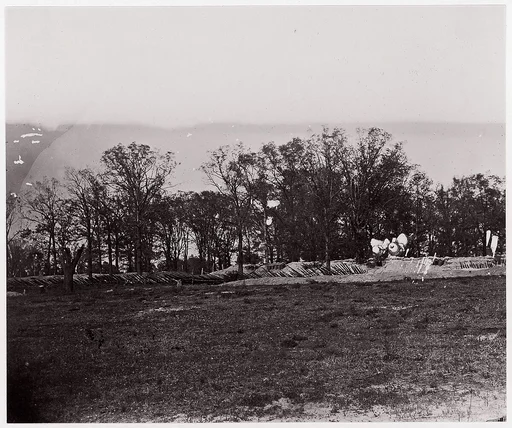 [Earthwork Fortifications at Edge of Forest]