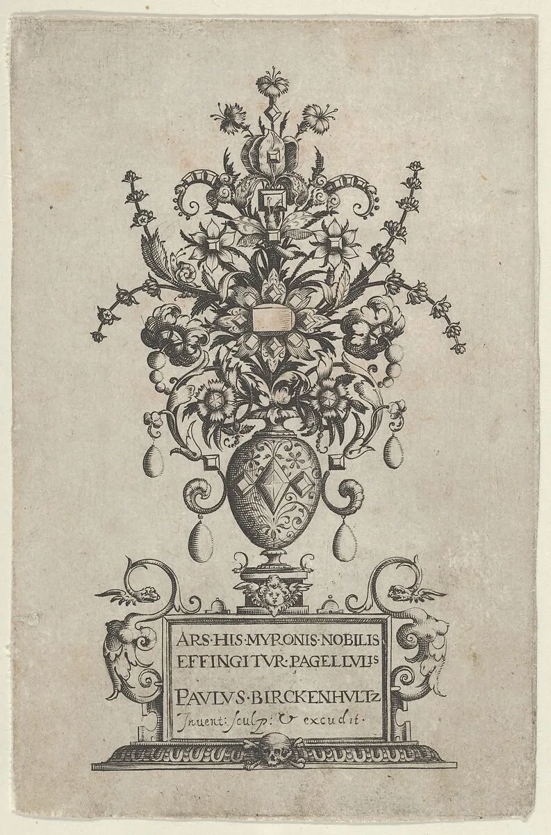 Title Page, from Ars His Myronis Nobilis Effingitus Pagellulis — Paul Birckenhultz
