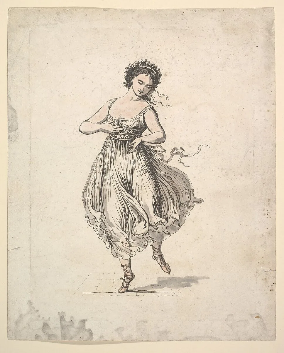 Woman Alone, from the series the Dancing Pair Vigano — Johann Gottfried Schadow