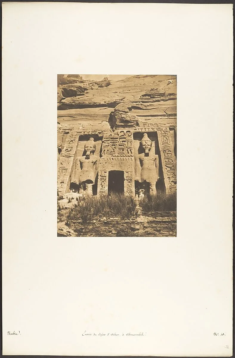 Entrée du Spéos d'Athor, à Abousembil — Maxime Du Camp
